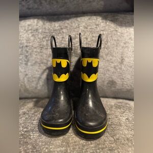 Batman Black Yellow Rain Boots Size 9